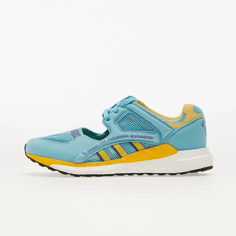 Adidas X Human Race Women's Yellow Ocean Blue EQT Racing Running Shoes Size 11